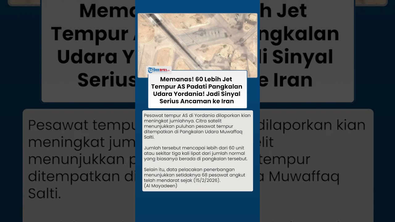 Situasi Kritis! Puluhan Jet Tempur AS Telah Memadati Yordania, Tekanan ke Iran Kian Terbuka