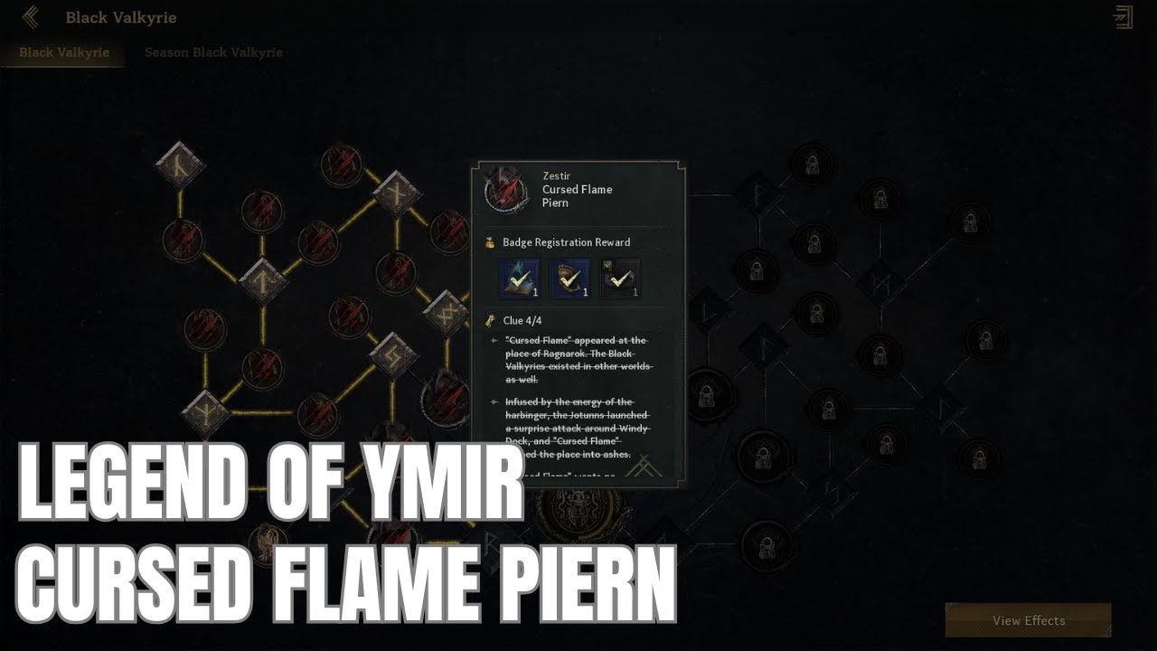 Legend of YMIR | BLACK VALKYRIE LOCATION: Cursed Flame Piern