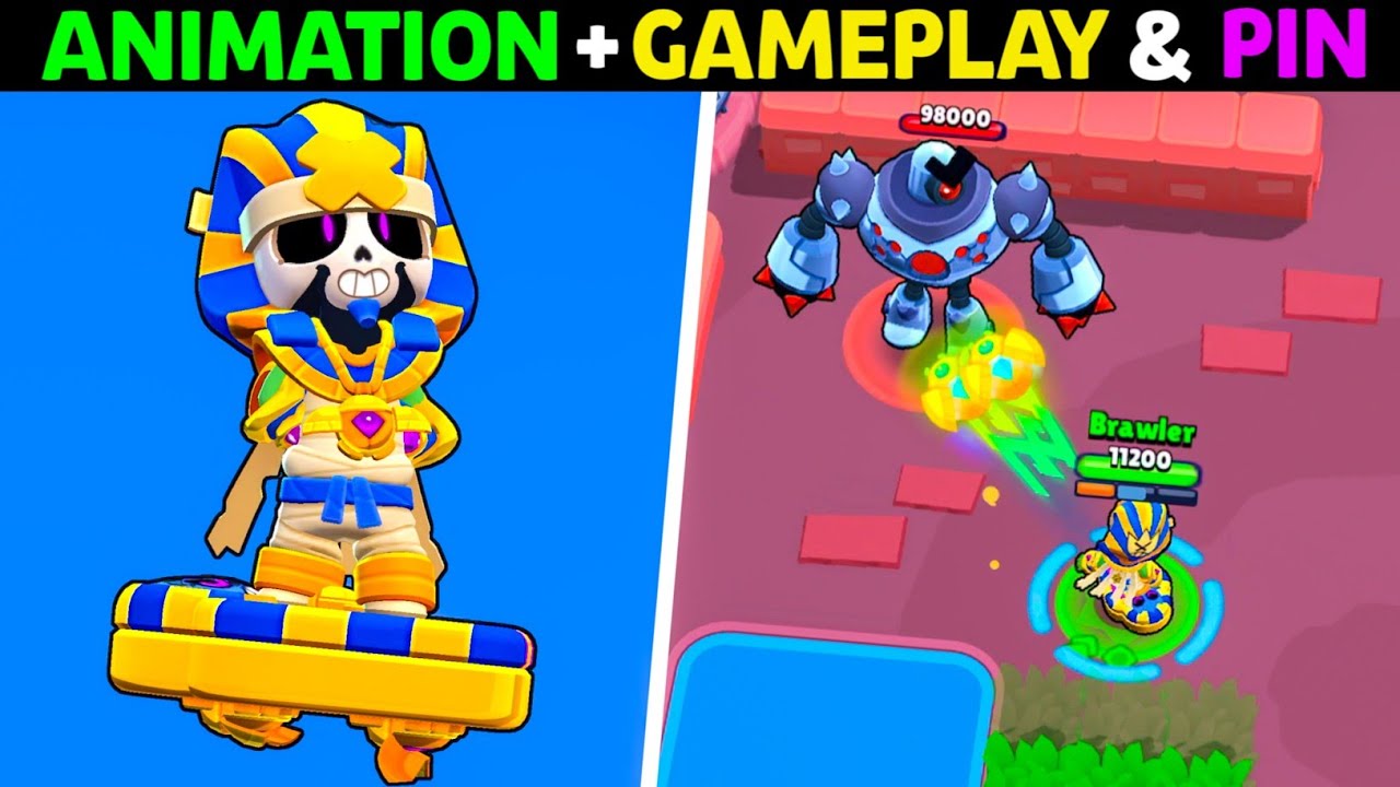 Brawl Stars Pharaollie Gameplay, Animation, Pin & Player Icon