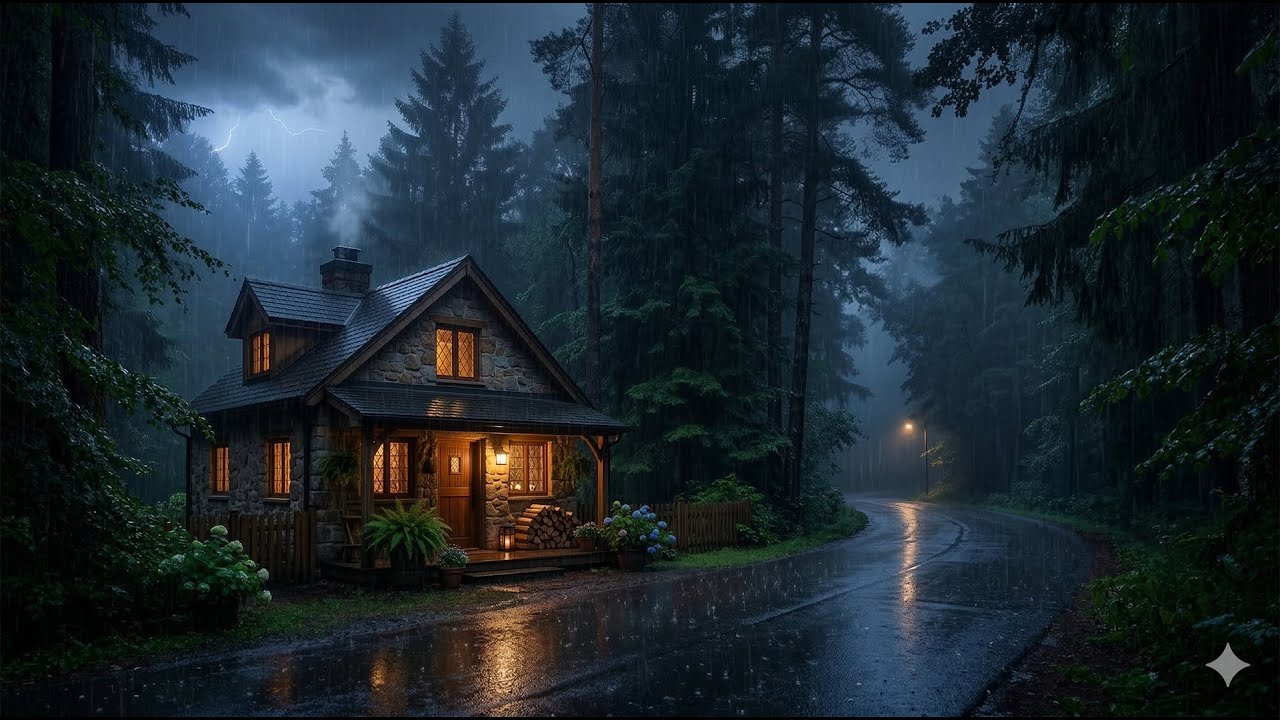 Heavy Thunderstorm Rain Sounds for Sleeping Real Rainstorm and Thunder for Deep Sleep Relaxation