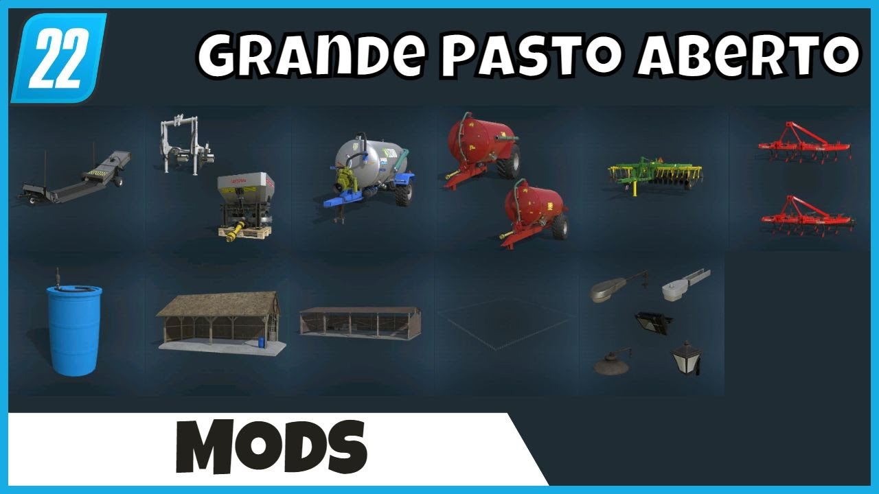 FS22 Mods | Grande Pasto Aberto para Ovelhas e Barril de Combustível BR Farming Simulator 22