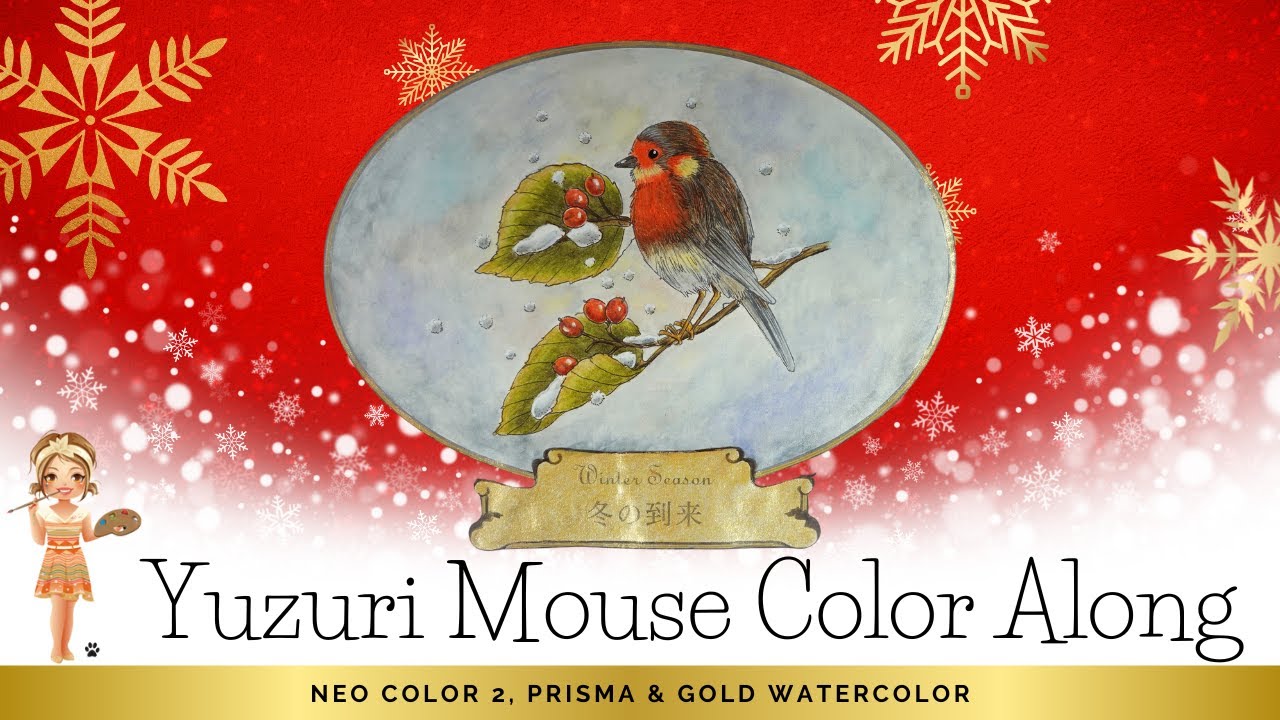 Yuzuri Mouse Color Along- Neo color 2 and Prismacolor- Tutorial