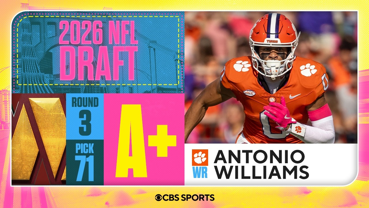 Commanders select Antonio Williams in Third Round | 2026 NFL Draft Grades & Reaction