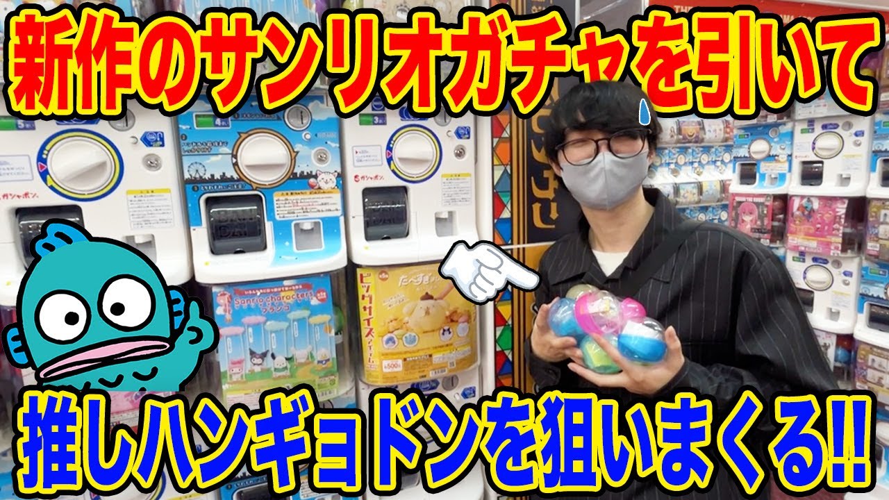 【サンリオ】新作ガチャ多数！ハンギョドンを狙ってたくさん引きまくるぞー!!【