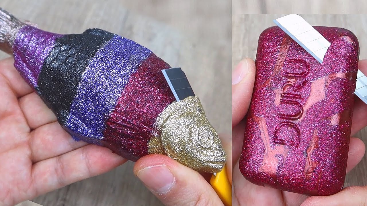 Relaxing Soap Cutting ASMR. Satisfying Soap and lipstick cutting. Corte de jabón - 1052