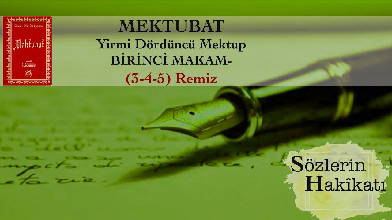 Eşya, zeval ve ademe gitmiyor belki daire-i kudretten daire-i .... (24.MEKTUB 1.MAKAM, 3.4.5.REMİZ)