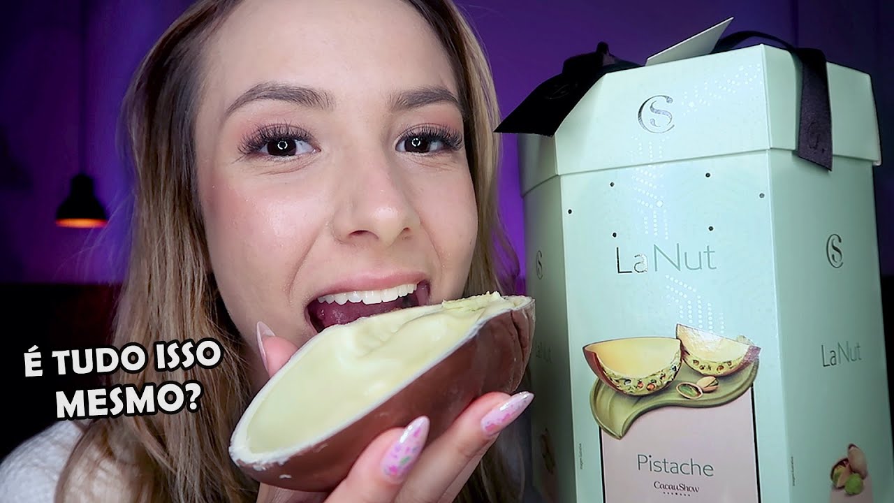 ASMR - PROVANDO O OVO DE PISTACHE QUE VIRALIZOU NO TIKTOK