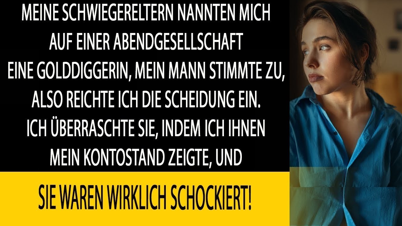 Schwiegerfamilie nannte mich Goldgräberin, Mann stimmte zu — also ließ ich mich sofort scheiden