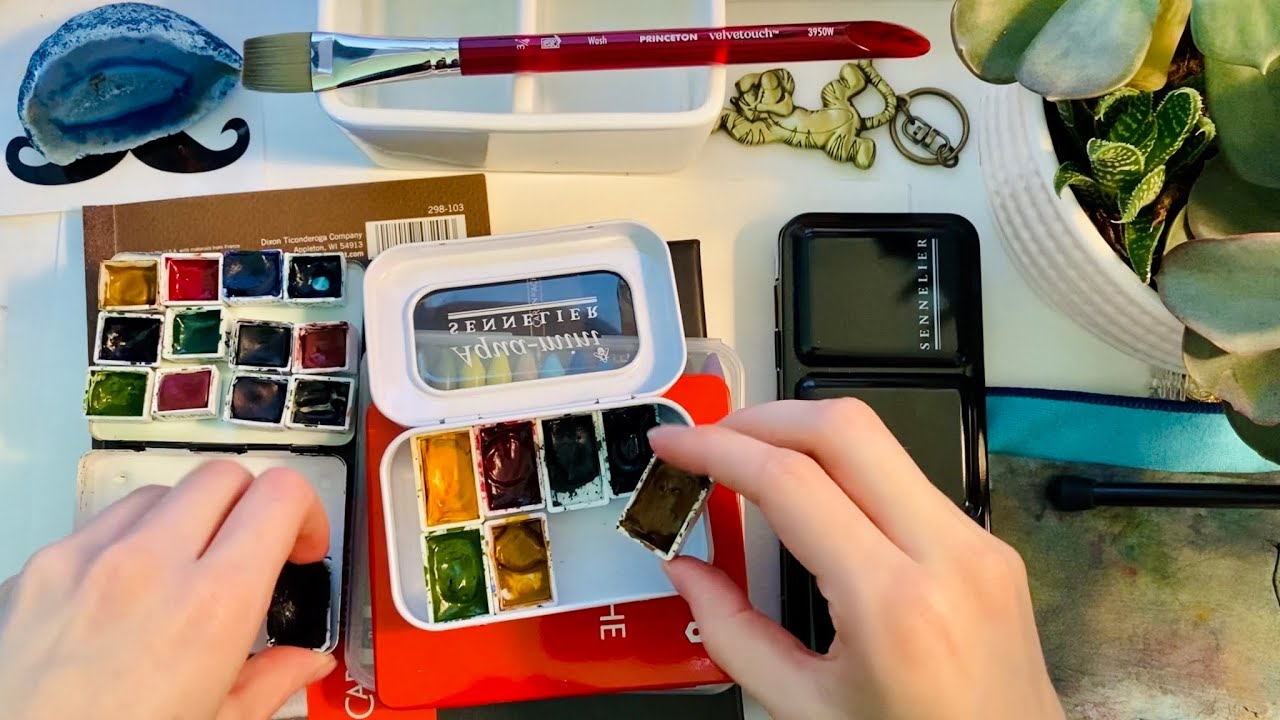 What Pans Fit In The Sennelier Aqua Mini Travel Watercolor Tin