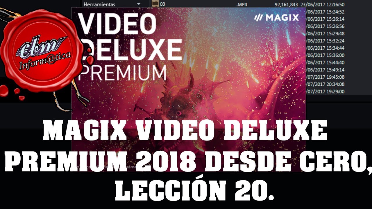 CURSO DE MAGIX VIDEO DELUXE PREMIUM 2018   20 EDICI&Oacute;N MULTICAMARA