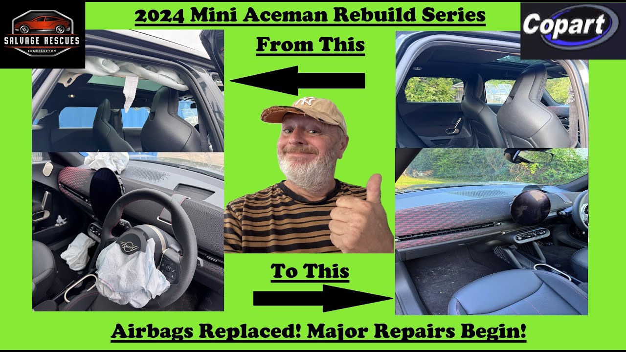2024 Mini Aceman Crash Rebuild Ep.3 | Full Airbag Replacement & Front-End Restoration Guide