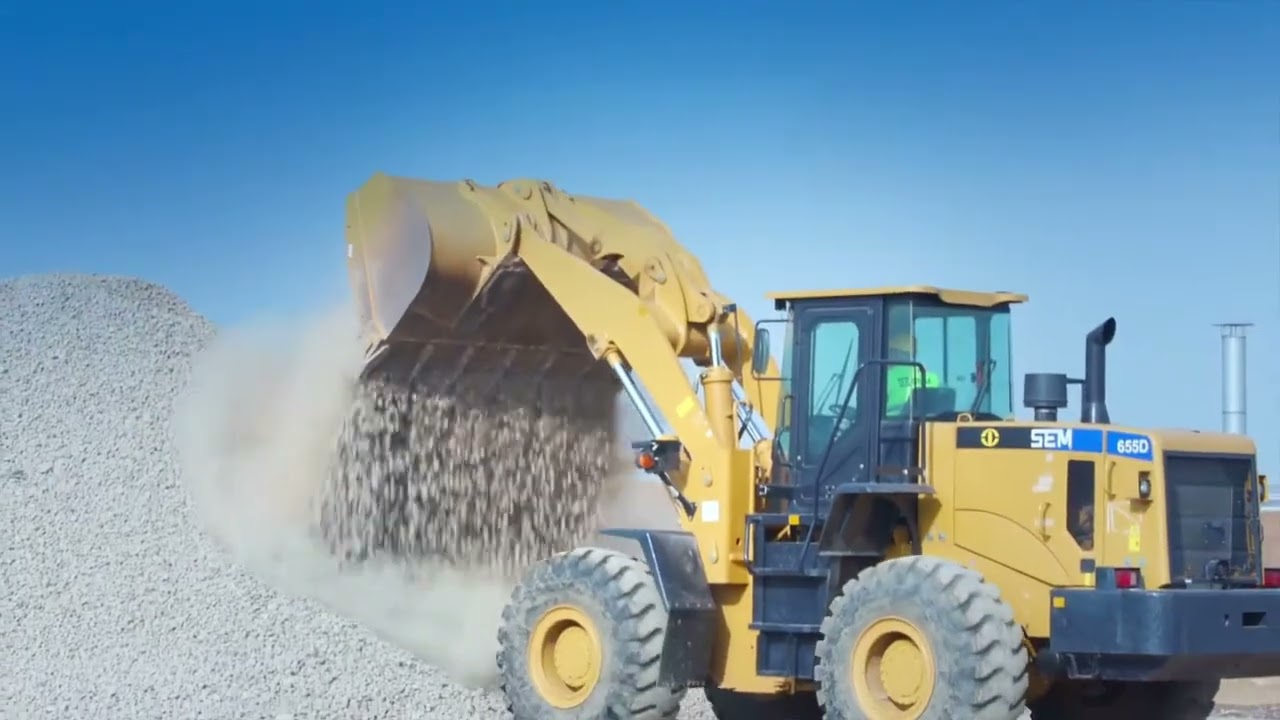 SEM655D Wheel Loader Walkaround Trailer