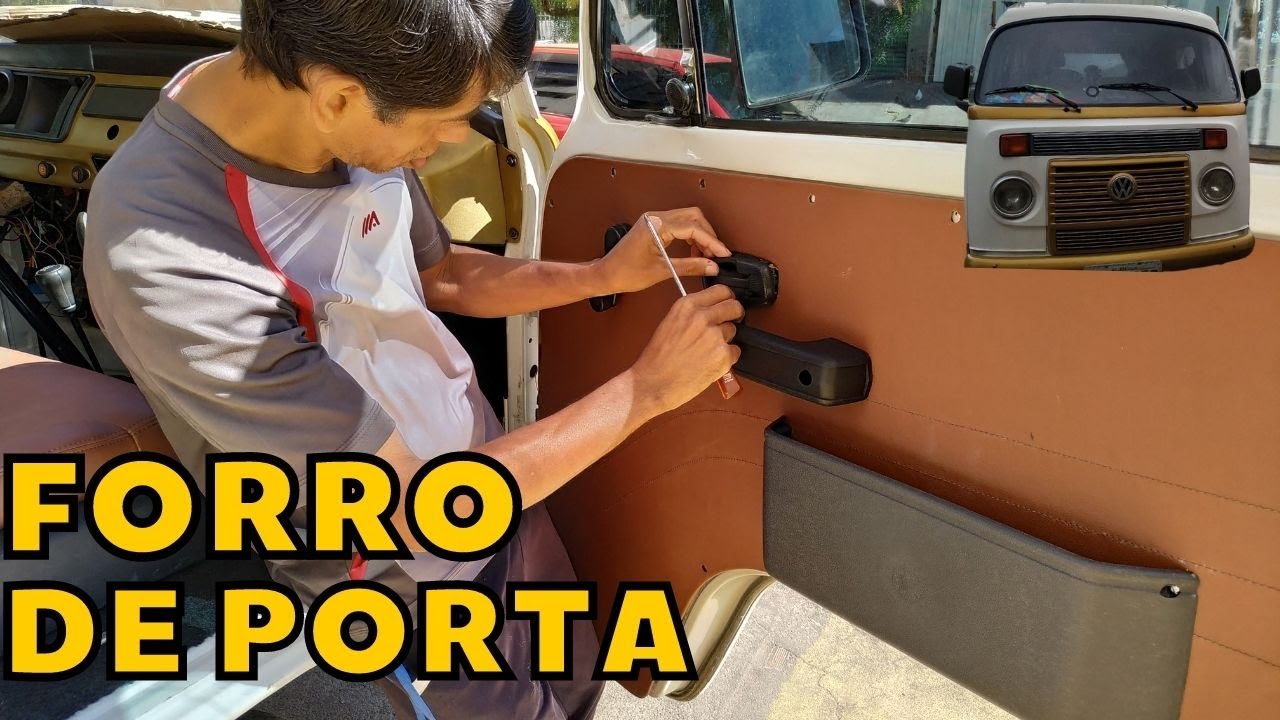 FORRO de PORTA para KOMBI com COURO SINTÉTICO - Faça você mesmo. #022