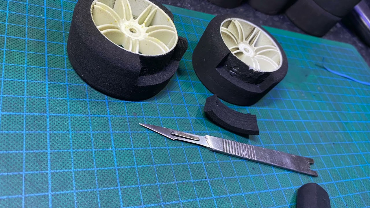 How to repair a broken 1:10 RC foam tire.