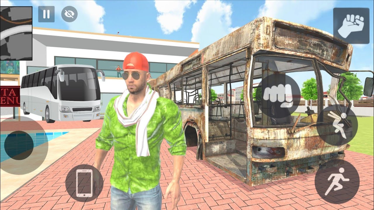 Franklin's bus was destroyed 😱💥 Indian theft auto simulator🎯🎮