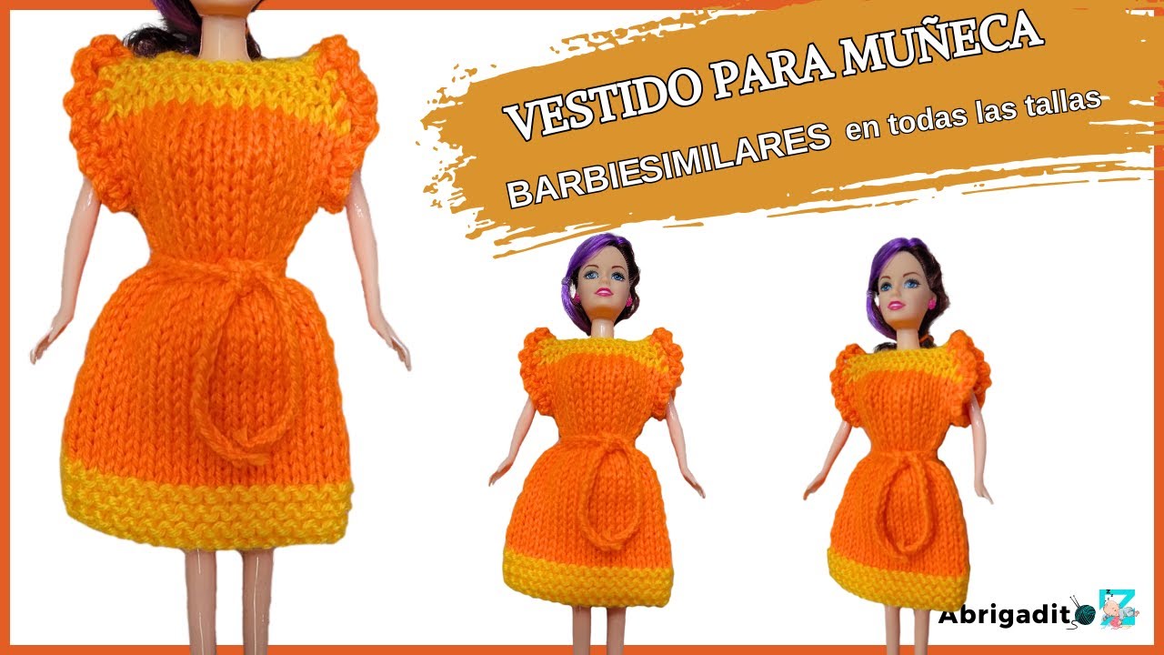 Ropas para muñecas en todas las tallas y medidas a Palitos – Vestido para Barbie o muñecas similares