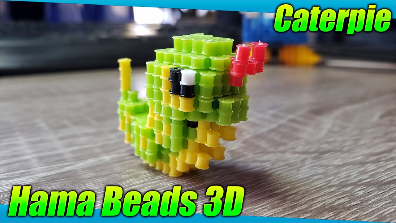 Como hacer un CATERPIE 3D con Hama/Perler/Artkal Beads ★ Tutorial