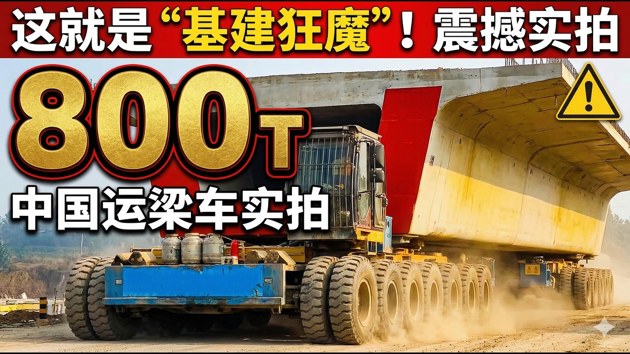 沉浸式看中国高铁建设：龙门吊提梁、装车全过程实拍，涨见识了！ | High-speed Railway Construction: Full Process of Girder Transport