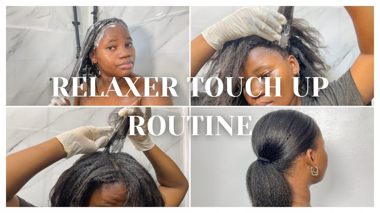 Relaxer Touch Up  Routine | How I Relax My Hair At Home Myself