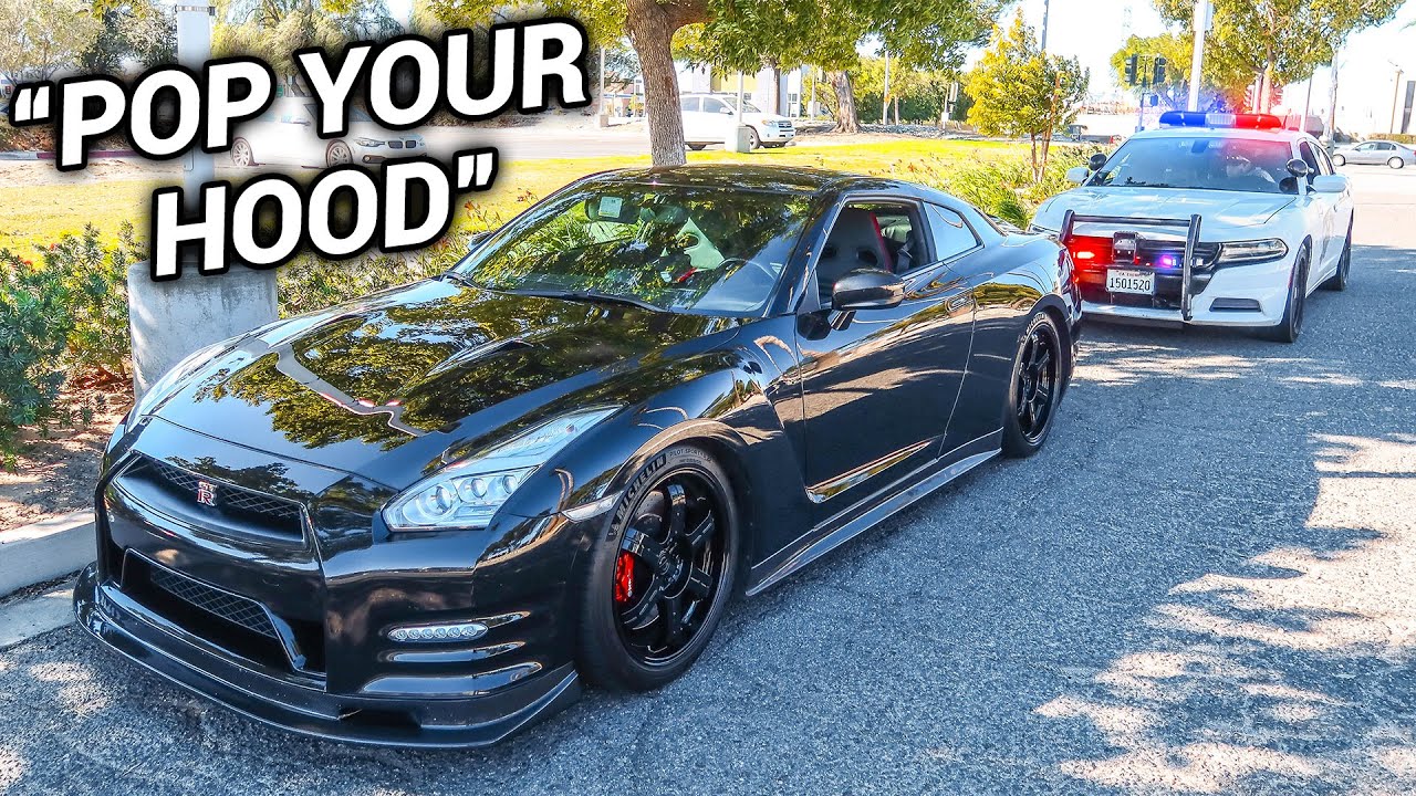 POLICE PULL OVER MODIFIED GTR FOR THIS...