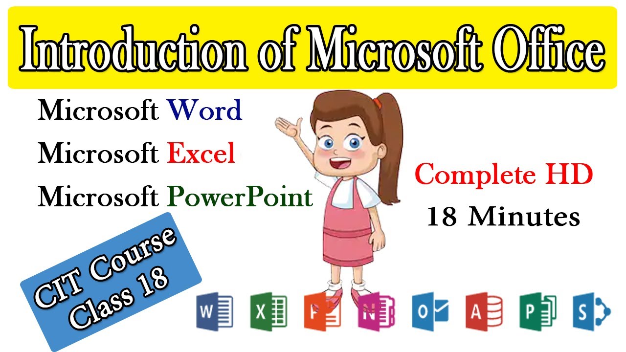 Introduction To Microsoft Office - Online Computer FREE Course Class 18