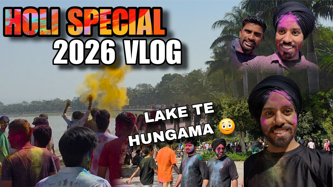 HOLI Vlog 2026🎊Lake Te Ki Ho Gya?😳 Full Hungama Dekho| @simrandoobde13vlogs #holi #vlog #viralvideo