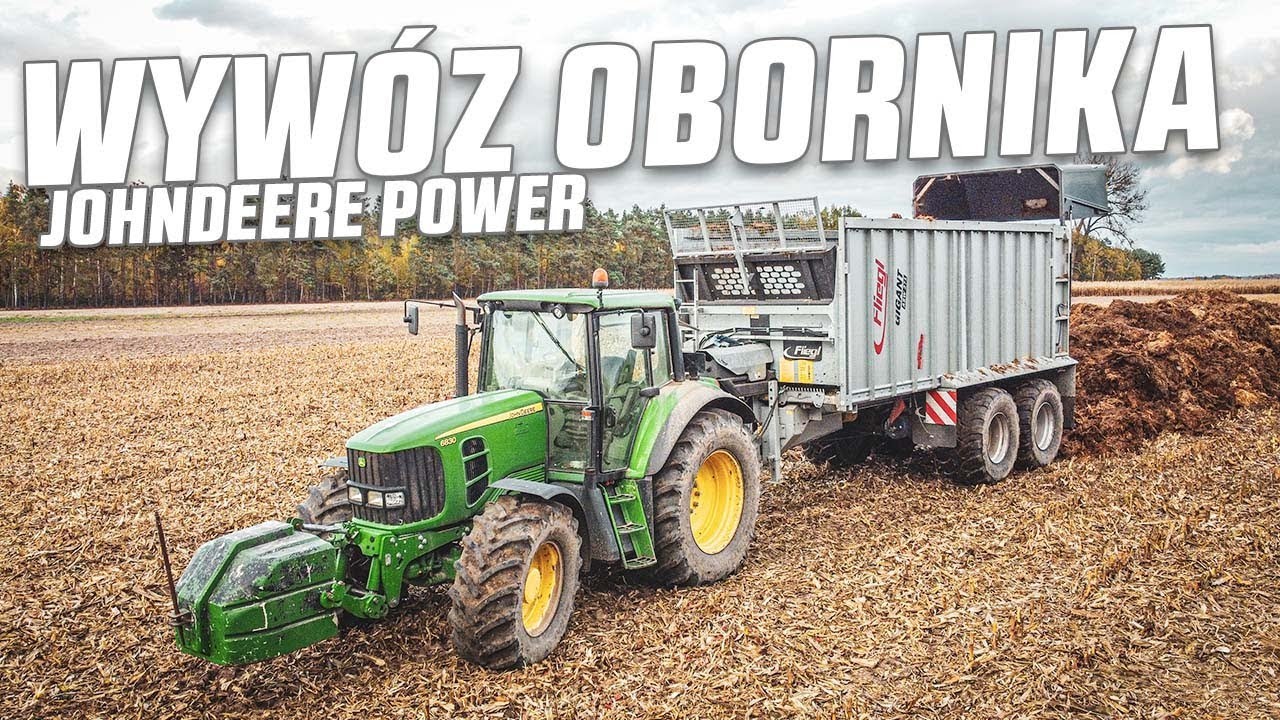 ✓Ciężki Wywóz Obornika Na Pryzmę 2023✓John Deere 6830 & Fliegl Gigant ASW 271✓Dźwięk Silnika✓