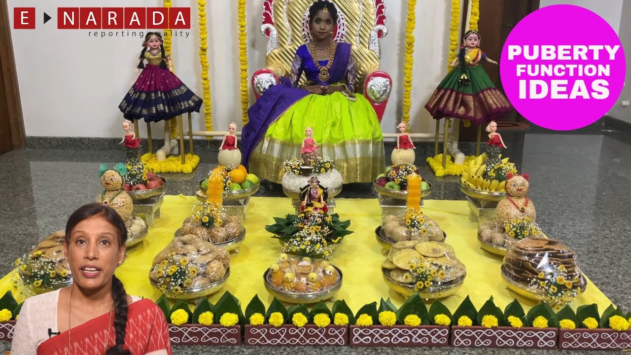 Half saree function | puberty ceremony | Plate decoration ideas | doll decoration | Flower Backdrop