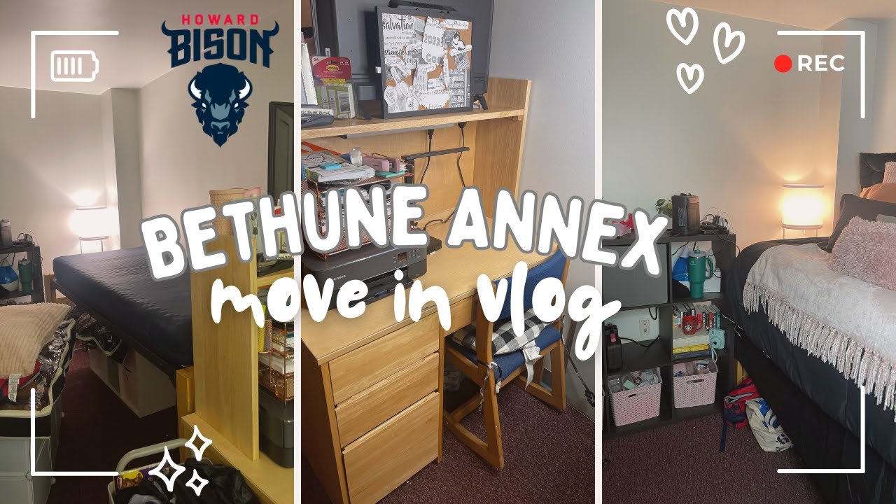 Howard University| BETHUNE ANNEX Move in vlog + ROOM TOUR 2024 !!