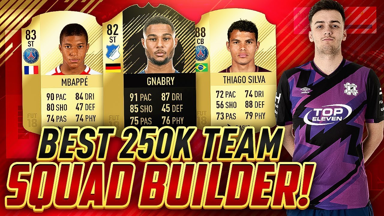 ЛУЧШАЯ КОМАНДА 250 ТЫСЯЧ ДЛЯ FUT CHAMPIONS! КОНСТРУКТОР СОСТАВА FIFA 18 ULTIMATE TEAM!