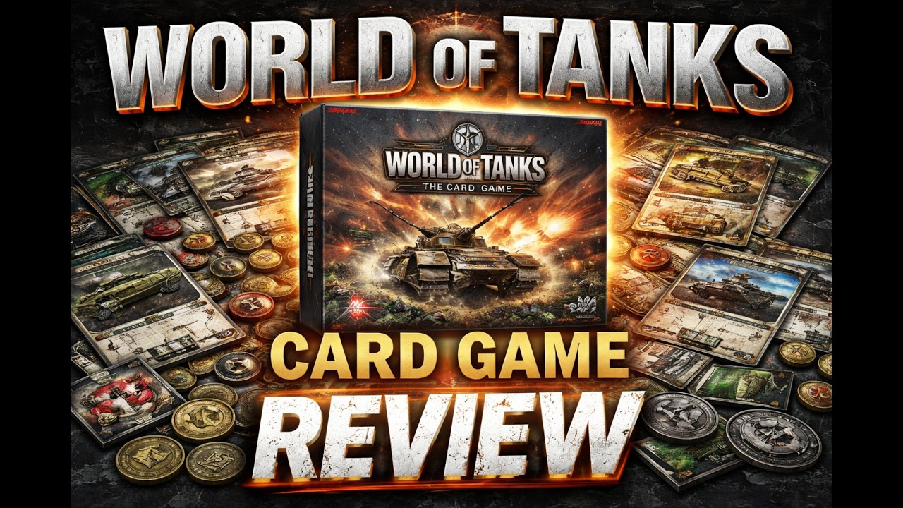 Роб рассматривает карточную игру World of Tanks.