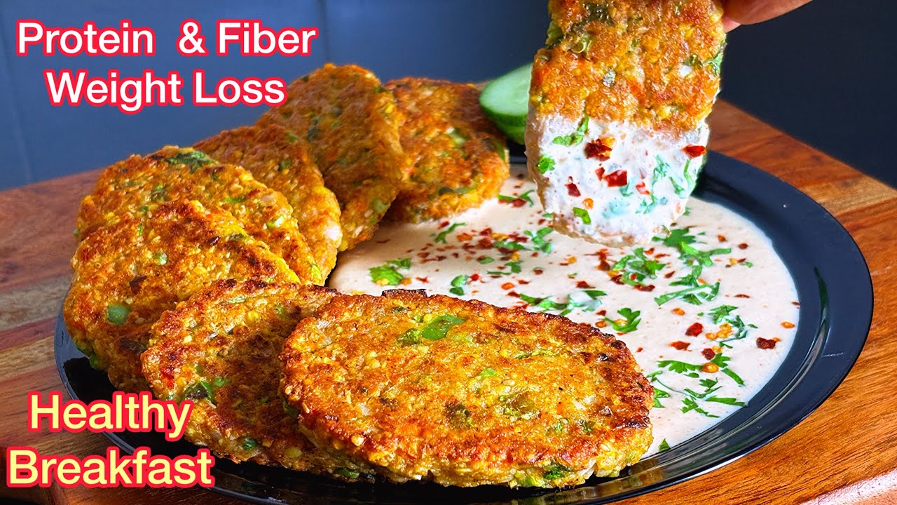 Lentils & Oats Protein Rich Breakfast Recipe For Busy Morning No Flour Low Carb / Breakfast Ideas 