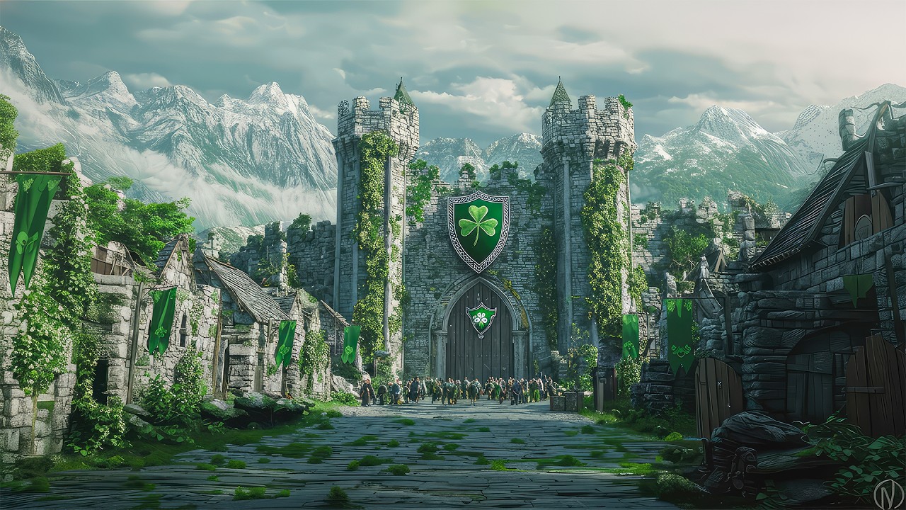 The Shamrock Gate Fortress | Medieval Celtic Music for St Patrick's Day for Study & Focus