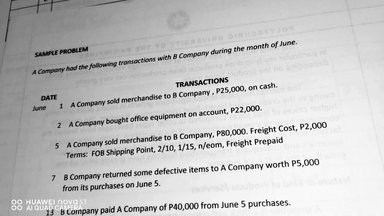 Journal entries for Merchandising Business