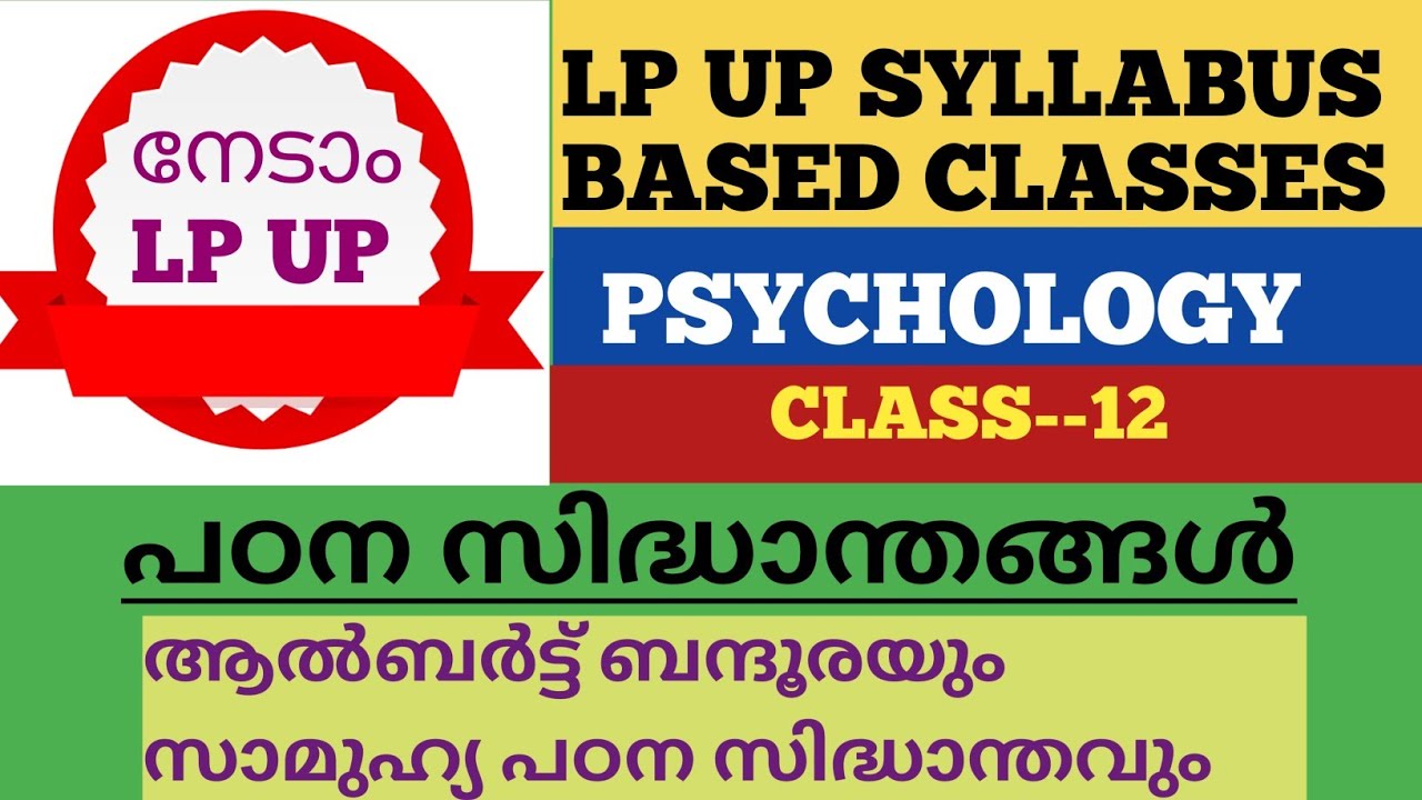 LP UP SYLLABUS BASED CLASSES #Psychology#Learning Theory#Social Learning Theory Albert Bandhura#KTET