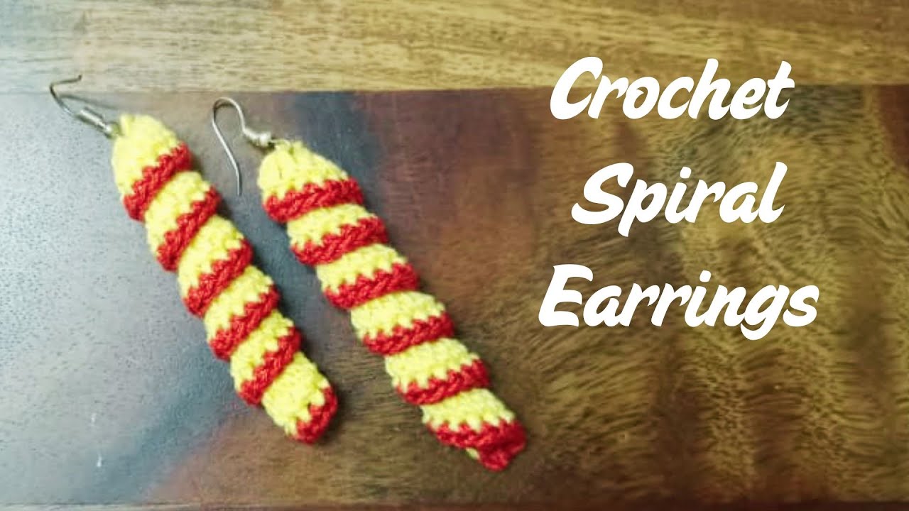Crochet Spiral Earrings | Crochet Accessories | Handmade Earrings | DIY Crochet | Crochet Jewellery