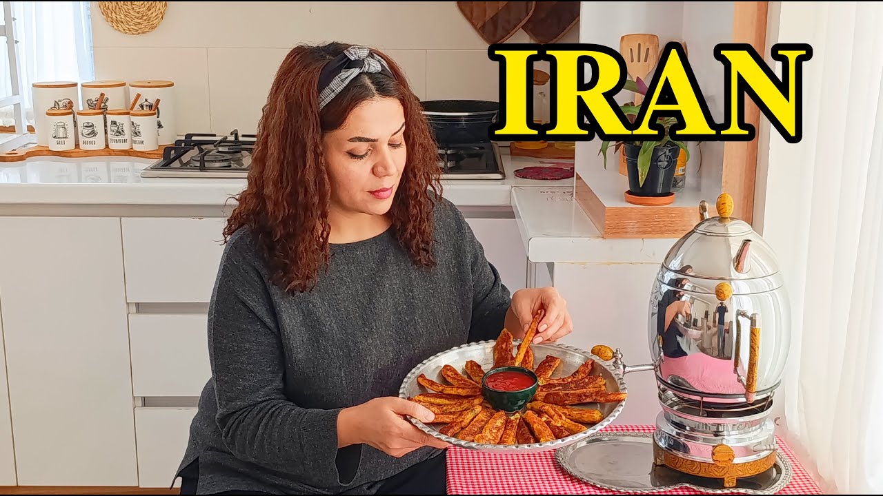 Simple Life of an Iranian Woman | Crispy Potato Cooking | Cooking Moments | Silent Vlog