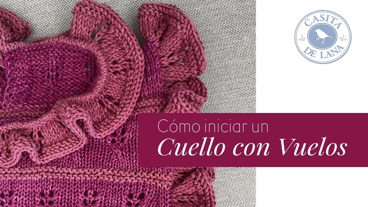 Cuello con volantes, como tomar los puntos