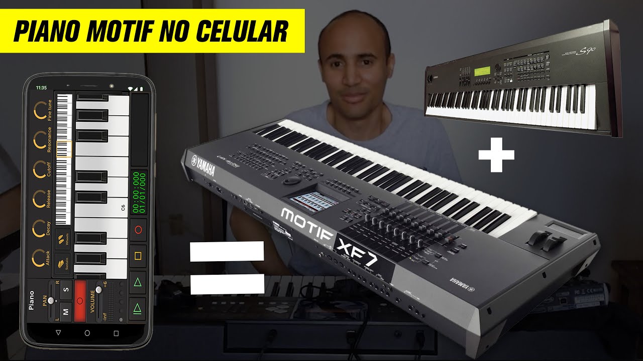TECLADO SIMPLES C/ SOM DE PROFISSIONAL USANDO CELULAR - OS MELHORES TIMBRES DE PIANO P/ ANDROID