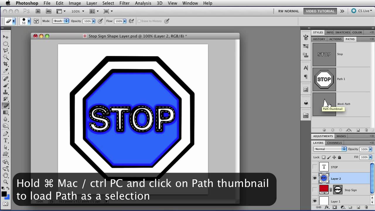 The Paths Panel - Photoshop Tutorial