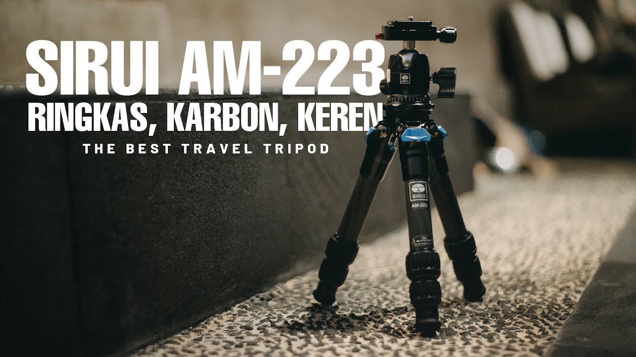 RINGKAS, KARBON, KEREN. TRIPOD SIRUI AM-223
