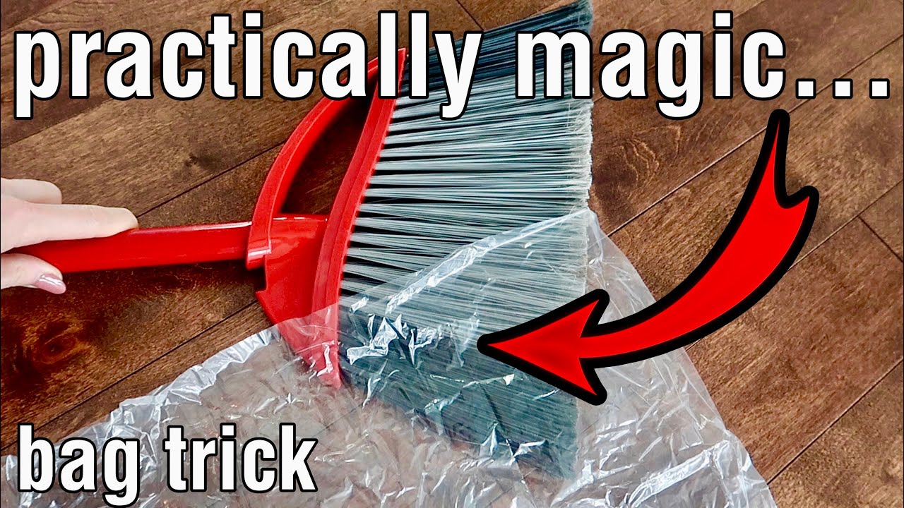 PUT 1 PLASTIC BAG on your Broom & Watch What Happens! 💥 *MAGIC*