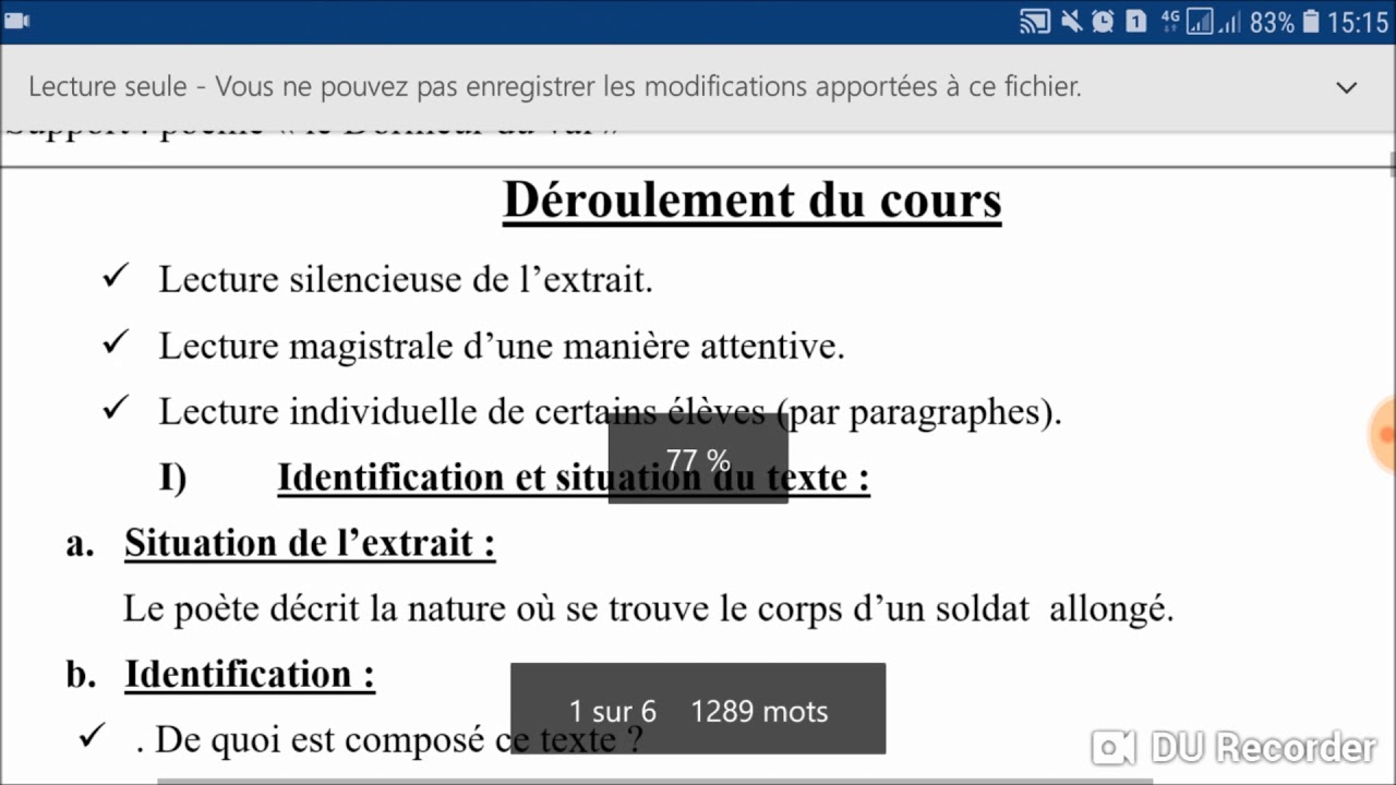 comment préparer une fiche pédagogique: activité de lecture