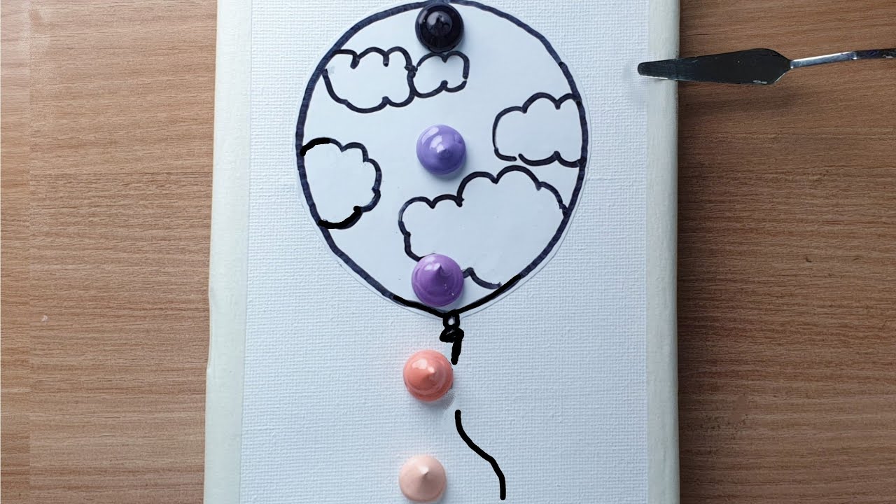 Acrylic painting #77/Cloud painting on canvas Step by Step/How to Cloud painting