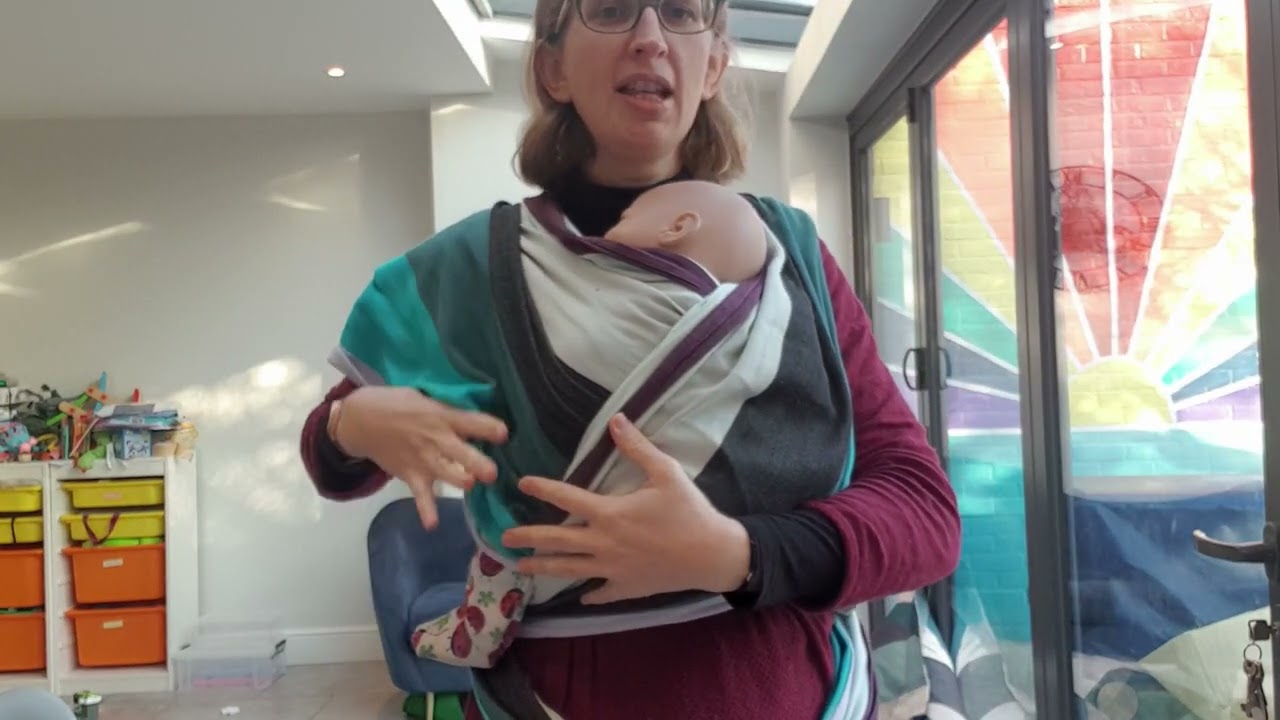 Front Cross Carry with a long woven wrap