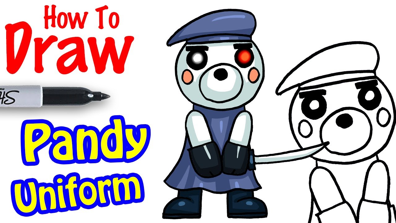 How to Draw Pandy in Uniform | Roblox Piggy