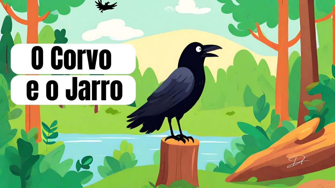 Sabedoria do Corvo / HISTÓRIA INFANTIL #ocorvoeojarro #agua #naturezaviva #mensagem