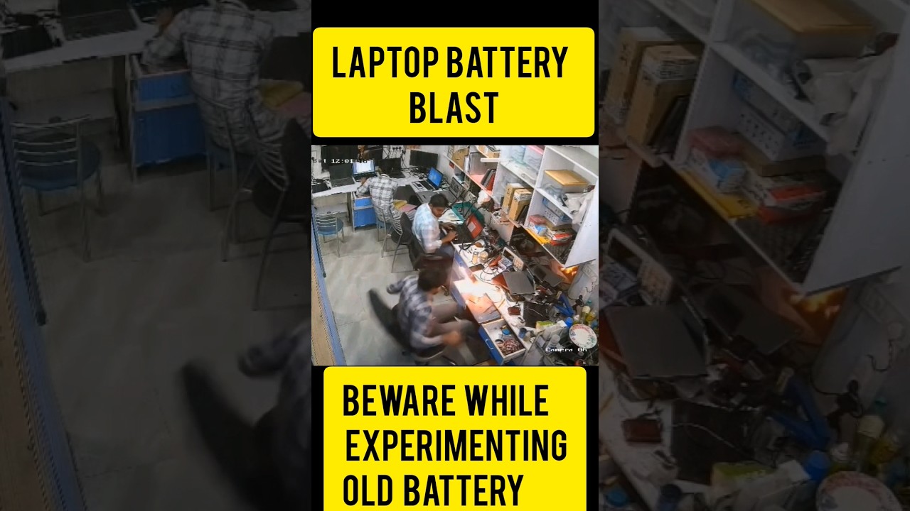 Laptop Battery Blast Real Video  ⚠️ #lciit