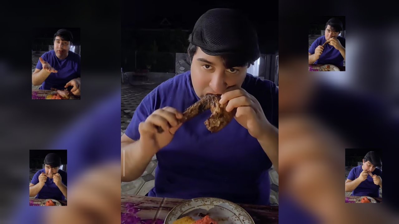 BABOŞUN ELDƏNİZ VE USTALAR ÜÇÜN HEYETDE QONAQLIĞI (BABOŞ–KƏND HƏYATİ )BABOŞ KABAB YEYİR