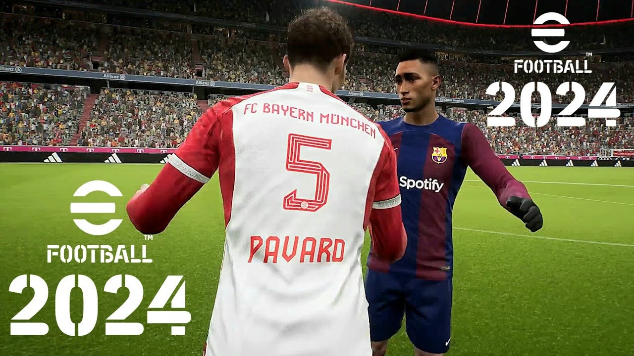 eFootball 2024 GAMEPLAY PS4 PRO🔥Bayern Munich VS Barcelona |